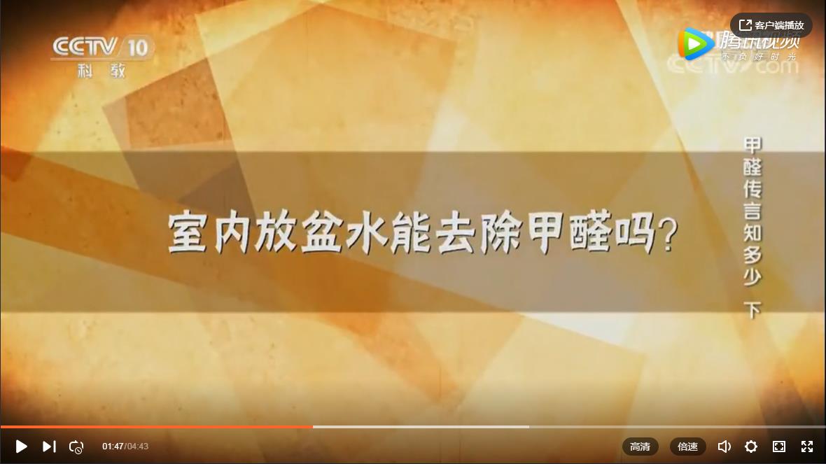 cctv10央视《原来如此》室内放盆水能除甲醛吗？ 除甲醛传言知多少