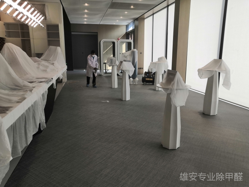 雄安新区华润大学除甲醛现场