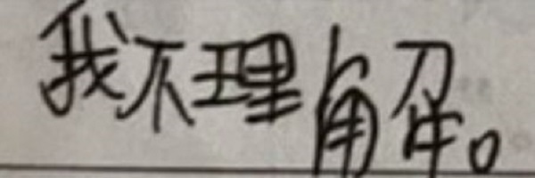 我不理解